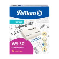 Pelikan Büro Pelikan Radierer WS30 Cotton, Weiß, Schachtel mit 30 Stück (606158)
