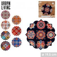Urban Living Keramik Untersetzer 8-fach sortiert in orientalischem Design 20 cm