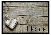 MD-ENTREE Sauberlaufmatte 'Impression' heart on wood