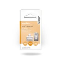 Nedis RJ45-Stecker / Stecker / Stranded STP CAT6 / Gerade / Vergoldet / 10 Stück / Polycarbonate / Transparent / Box