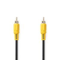 Nedis Composite-Videokabel / RCA / RCA / Vernickelt / 480p / 2.00 m / Rund / PVC / Schwarz / Label
