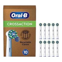 Oral-B Cross Action Ersatzbürstenkopf, Weiss (10er Pack) 