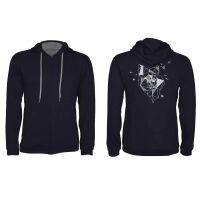 Twin Mirror Zipper Hoodie \"Line Art\" Navy XXL Englisch