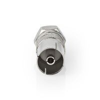 Nedis Satelliten- und Antennenadapter| F-Stecker| Coax Buchse| Vernickelt| 75 Ohm|