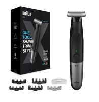 Braun Series XT5 Barttrimmer, Elektrorasierer für Herren, Bodygrooming-Set, 1 langlebige Klinge für jedes Styling, 3-Tage-Bart, Haare, Schnurrbart, Intimbereich, Brust, Achseln, Edelstahl-Klinge, einfach, schnell &amp; komfortabel, Hybrid-Trimmer, XT5100