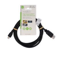 Nedis High Speed ​​HDMI ™ Kabel mit Ethernet / HDMI™ Stecker / HDMI™ Micro Stecker / 4K@30Hz / 10.2 Gbps / 1.50 m / Rund / PVC / Schwarz / Label