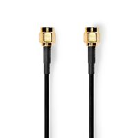 Nedis Antennenkabel / SMA-Stecker / SMA-Stecker / Vergoldet / 50 Ohm / Einzeln geschirmt / 2.00 m / Rund / PVC / Schwarz / Label