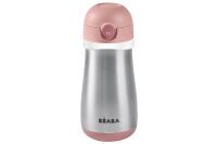 BEABA Edelstahl Trinkflasche pink