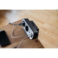 Brennenstuhl Estilo Duplex Steckdosenleiste mit Überspannungsschutz, 1x USB C, 1x USB A, 9x Steckdosen, silber/schwarz