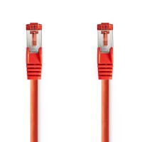 Nedis CAT6-Netzwerkkabel / RJ45 Stecker / RJ45 Stecker / S/FTP / 0.15 m / Rund / LSZH / Red / Label