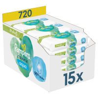  Pampers Harmonie Aqua Feuchttücher, 15 Packungen = 720 Feuchttücher 