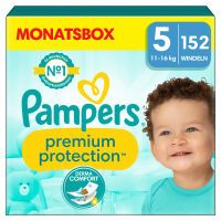 Pampers Premium Protection Größe 5, 152 Windeln, 11kg - 16kg Monatsbox