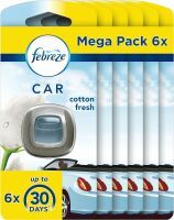 Febreze 6 Stk Auto Lufterfrischer Reine Frische, Auto Duft Gegen Gerüche 