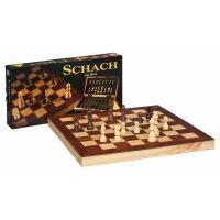 Piatnik Schachkassette Holz groß mit Holzfiguren Schachspiel 638985