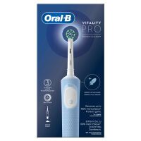 Oral-B Vitality Pro Elektrische Zahnbürste, 3 Putzmodi für Zahnpflege, Designed by Braun, blau #Vipro