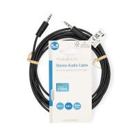 Nedis Stereo-Audiokabel / 3.5 mm Stecker / 3.5 mm Stecker / Vernickelt / 3.00 m / Rund / Schwarz / Label