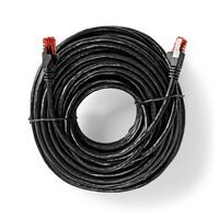 Nedis CAT6-Netzwerkkabel / RJ45 Stecker / RJ45 Stecker / U/UTP / 50.0 m / Aussenbereich / Rund / PE / Schwarz / Label