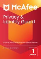 McAfee Privacy & Identity Guard, Online-Schutzsoftware,Identitätsüberwachung, Bereinigung von Online-Konten, 1 Benutzer, 1-Jahres-Abonnement (CiB)