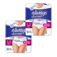 Multipack 2x Always Discreet Inkontinenz-Höschen Für Frauen, L, 8 Stück
