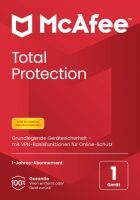McAfee Total Protection, 1-Gerät, 1-Jahr, Windows/Mac/Android/iOS (Code in a Box)