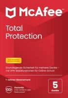 McAfee Total Protection, 5-Geräte, 1-Jahr, Windows/Mac/Android/iOS (Code in a Box)