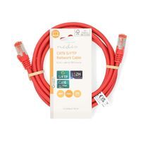 Nedis CAT6-Netzwerkkabel / RJ45 Stecker / RJ45 Stecker / S/FTP / 2.00 m / Rund / LSZH / Red / Label