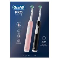 Oral-B Pro Series 1 Duopack Elektrische Zahnbürste, Pink/Black