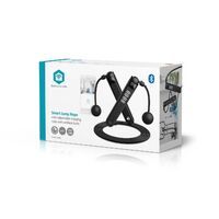 Nedis SmartLife Springseil / Bluetooth® / Dualer Hall-Sensor / LED / PVC / 3.00 m / Akku-Bälle / Beutel mit Kordelzug / Schwarz