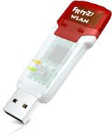 AVM FRITZ!WLAN Stick AC 860 - Wired & Wireless - USB - WLAN - Wi-Fi 5 (802.11ac) - 866 Mbit/s - Red - Translucent