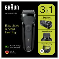Braun Series 3 300BT - Rotation shaver - 1 mm - Black,Green - Battery - Nickel-Metal Hydride (NiMH) - Built-in battery
