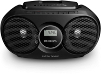 Philips Radioempfänger mit CD AZ215B/12 schwarz