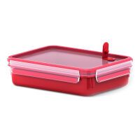 EMSA 517776 - Lunch container - Adult - Red,Transparent - Polypropylene (PP),Thermoplastic elastomer (TPE) - Monotone - Rectangular