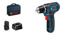 Bosch Akku-Bohrschrauber 12 V Li-Ion - Power screwdriver - Pistol handle - Black - Blue - Red - 1300 RPM - 400 RPM - 1300 RPM