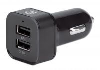 MANHATTAN Kfz-Ladegerät mit 2 USB-Ports und Ladekabel (102179)