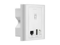 LevelOne N300 PoE Wireless Access Point - In-Wall Mount - Controller Managed - 300 Mbit/s - 300 Mbit/s - 2.4 - 2.4835 GHz - IEEE 802.11b - IEEE 802.11e - IEEE 802.11g - IEEE 802.11i - IEEE 802.11n - IEEE 802.1x - IEEE 802.3,... - 36 user(s) - 13 channels