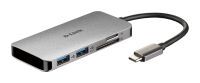 D-Link DUB-M610 - Wired - USB 3.2 Gen 1 (3.1 Gen 1) Type-C - 100 W - Aluminium - Black - MicroSD (TransFlash) - SD - SDHC - SDXC - 4K Ultra HD