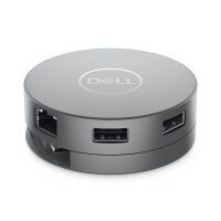 Dell USB-C Mobile Adapter – DA310 - Wired - USB 3.2 Gen 2 (3.1 Gen 2) Type-C - 10,100,1000 Mbit/s - Silver - 3840 x 2160 pixels - 1920 x 1080 pixels