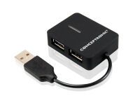 CONCEPTRONIC USB-Hub 4-Port 2.0  ->4x2.0       o.Netzteil ws (C4PUSB2)