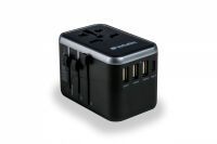 Verbatim Universal Travel Adapter with 1 x USB-C PD 61W & QC 3.0 1 3