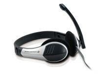 Conceptronic Stereo Headset - Headset - Head-band - Office/Call center - Black,Silver - Binaural - 2 m