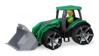 LENA, Traktor mit Frontlader, Gummireifen & Figur, Truxx², 34cm, grün, 4517