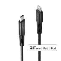 LINDY USB-C an Lightning Kabel schwarz 0.5m verstärkt (31285)