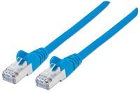 Intellinet Network Patch Cable - Cat6A - 0.5m - Blue - Copper - S/FTP - LSOH / LSZH - PVC - RJ45 - Gold Plated Contacts - Snagless - Booted - Polybag - 0.5 m - Cat6a - S/FTP (S-STP) - RJ-45 - RJ-45 - Blue