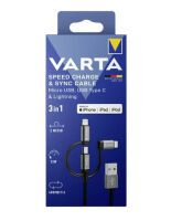 Varta Kabel Speed Charge & Sync USB A to Micro/C/Light. 2 M (57937101111)