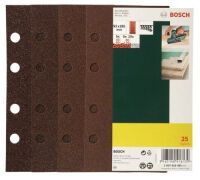 Bosch 25 Schleifblätter 93x185 8 Loch Körnung 40-120 Schleifblätter