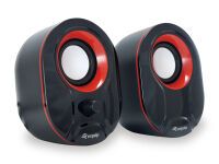 Equip Stereo 2.0 Speaker - 2.0 channels - Wired - 3 W - 80 - 20 Hz - 40 ? - Black - Red