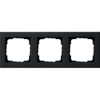 GIRA 021309 Abdeckrahmen 3f E2 Schwarz m 21309