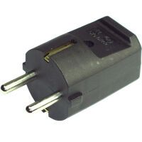 Kaiser Elektrotechnik SCHUKOSTECKER OHNE TÜLLE (Z519OT/SW    SCHWARZ)