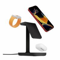 Twelve South HiRise Magn. 3-in-1 Wireless Charging Stand Black Ladegeräte - Induktion