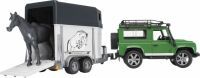 BRUDER Land Rover Defender+Anhäng.+Pferd  02592 (02592)